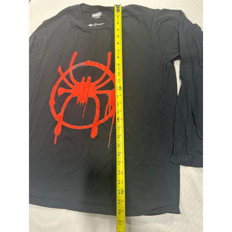 Marvel Spider-Man Miles Morales Spider-Verse Long Sleeve Graphic Tee Black L image 5