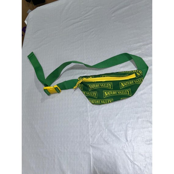 Nature Valley Fanny Pack Green Yellow Logo Promo Waist Bag Belt Bag Adjustable