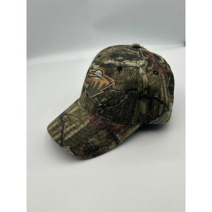 Minnesota Wild NHL Mossy Oak Camo Hat Cap America Adjustable Hook Loop Hockey image 1
