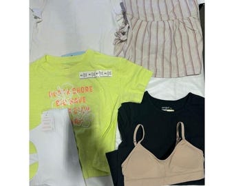 Girls Cat &Jack Art Class Clothing Bundle Size M 8 Tops Leggings Sports Bras 7pc