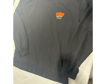Moletom JZD Abracemos Nuestra Identidad com estampa preta e gola redonda, tamanho XS
