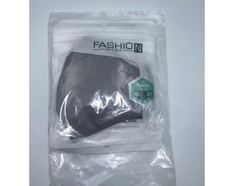 ファッションマスク 4枚セット コットン製フェイスマスク グレー ダークライト 再利用可能 洗濯可能 新品