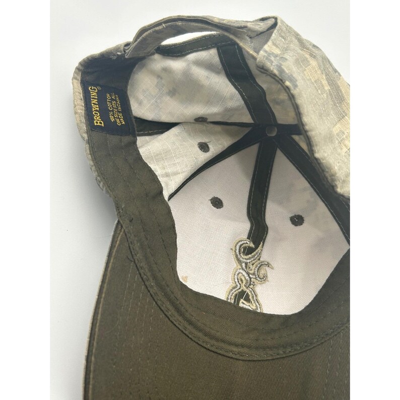 Browning Digital Camo Ripstop Hat Mens Buckmark Logo Adjustable Baseball Cap image 3