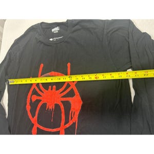 Marvel Spider-Man Miles Morales Spider-Verse Long Sleeve Graphic Tee Black L image 4