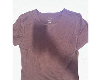 A New Day Womens Short Sleeve Crewneck T-Shirt Espresso Brown Size Small NWT