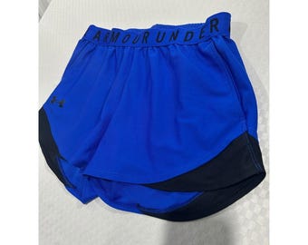 Under Armour HeatGear Royal Blue Running Shorts Womens XS Loose Fit Athletic