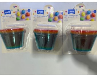 Spritz Easter Egg Coloring Cups Kit 3-Pack Bundle Rainbow Food-Safe Dye 5 Count