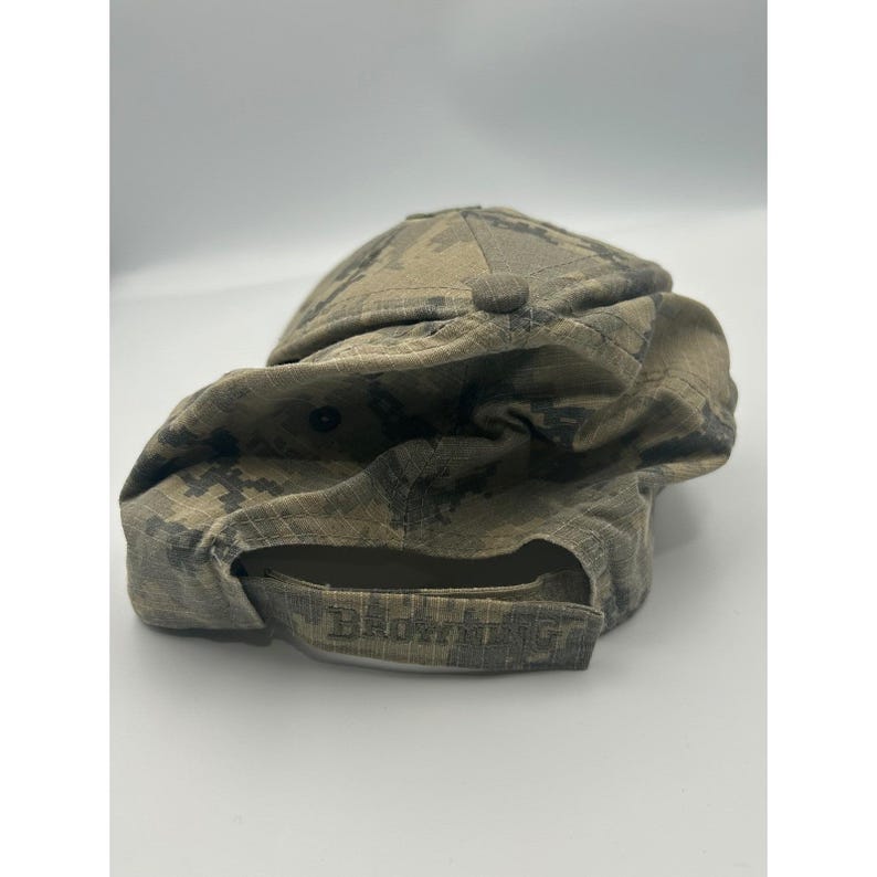 Browning Digital Camo Ripstop Hat Mens Buckmark Logo Adjustable Baseball Cap image 2