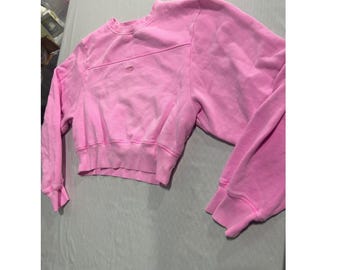 Felpa corta Victoria's Secret PINK rosa girocollo taglia S