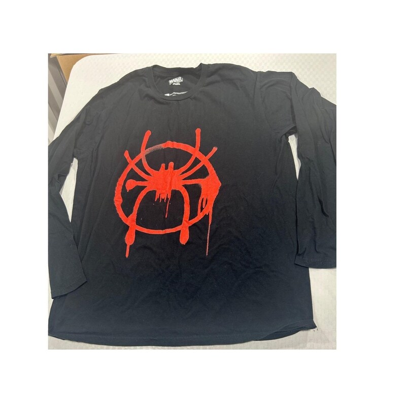 Marvel Spider-Man Miles Morales Spider-Verse Long Sleeve Graphic Tee Black L image 3