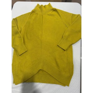 Maeve by Anthropologie Maglione a collo alto a coste giallo senape, taglia S immagine 1