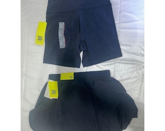 All in Motion Womens XS Shorts Bundle Black Bike Shorts and Woven Running Shorts
