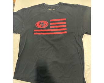 Vintage Levi's San Francisco 49ers T Shirt Mens XL Black Red Graphic NFL Tee