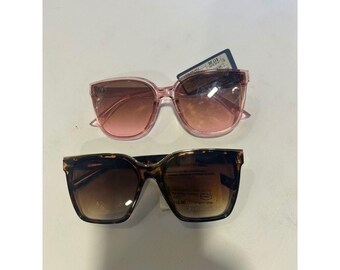 Universal Thread Sunglasses Bundle Pink Translucent Tortoise Shell 2 Pair Set