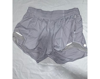 Lululemon Track That High-Rise Lined Short 3 Gray Lilac Running Shorts Sz 4