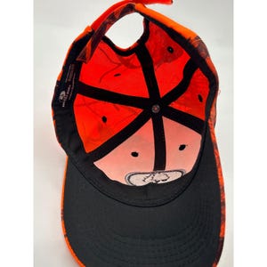 Mossy Oak Blaze Orange Camo Hunting Hat Adjustable Break Up Logo Cap image 4