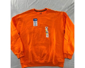 Felpa girocollo da uomo Fruit of the Loom Eversoft arancione, taglia L
