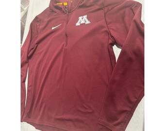 Pull-over Nike Dri-FIT University of Minnesota Golden Gopher Quarter Zip Bordeaux L