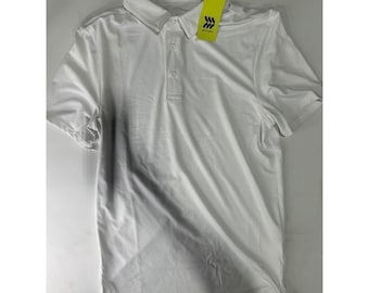 All in Motion Mens Performance Golf Polo Shirt White XS Short Sleeve NWT