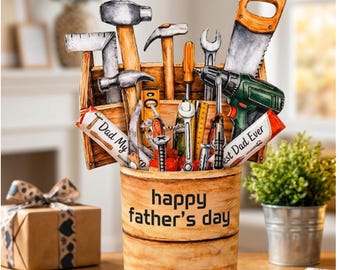 DIY Father's Day Tool Gift | Duplo Wrapper “Father’s Day” Printable Template | Birthday Gift | Instant Download | Printable Template