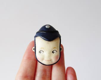 Kewpie Policeman Doll Pin Brooch