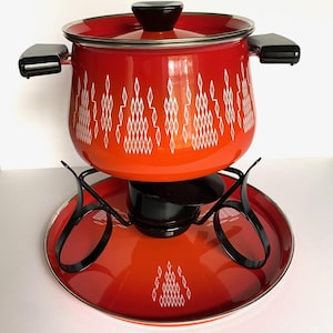 Vintage 1960s Fondue Set Plus Forks