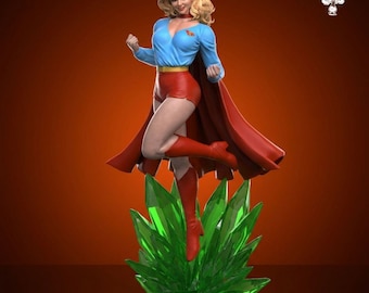 Supergirl Retro inspirierte Actionfigur STL | Druckbare 3D Miniatur für Sammler