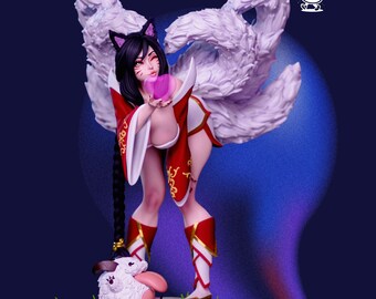 Fuchs Mädchen Waifu STL für Resin 3D Druck | Anime Garage Kit