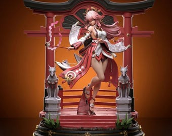 Yae Miko inspiriert Genshin Auswirkungen - 3D Modell STL Datei Printable