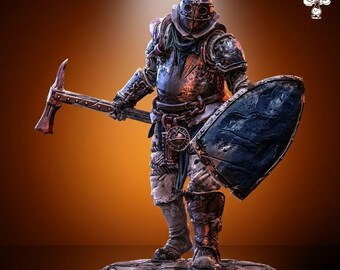 Grimdark Knight Miniatur 3D Druck STL Datei | RPG Gaming Miniatur