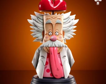 Dr Vegapunk Busto STL Datei 3D Druck - One Piece Anime Büste Skulptur, Einstein inspirierte Wissenschaftler Figur, High-Detail Schreibtisch Ornament