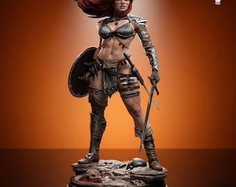 Red Sonja 3D Modell STL-Datei - Comic Held Druckbare Figur