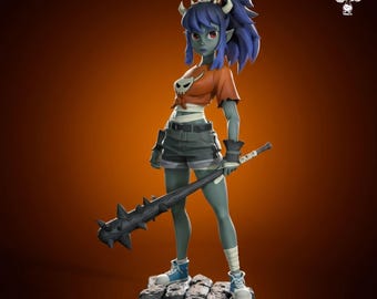 STL 3D Kobold Mädchen Miniatur | Hochdetaillierte 3D Druckdatei für FDM & Resin Drucker