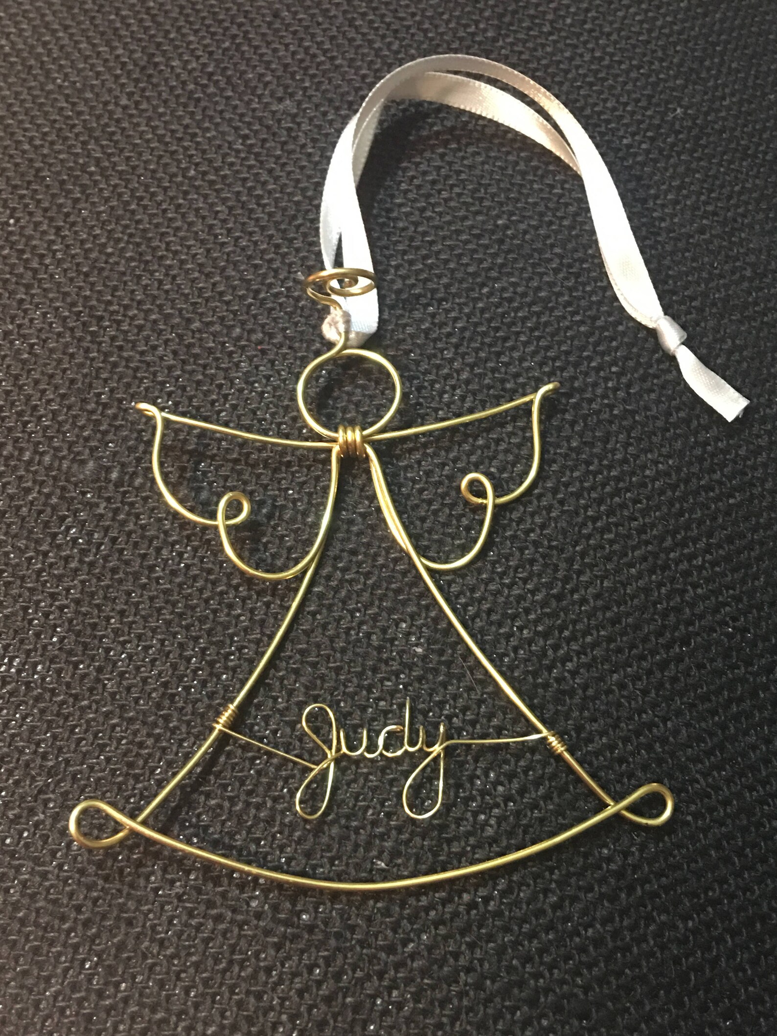 Customized Wire Wrapped Angel Ornament, Personalized Name Christmas ...