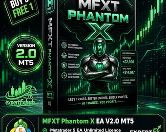 v2.0 MFXT Phantom X EA Metatrader MQL5 MT5 Expert Adviser unbegrenzt, Forex Gold XAUUSD Algo Trading Bot, Ftmo Prop Firm Challenge
