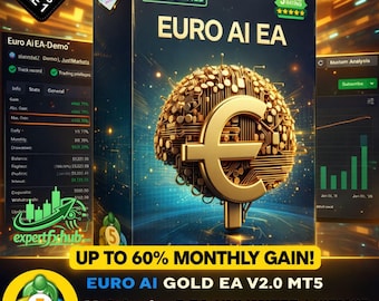 v2.0 EuroAI EA Gold Roboter Metatrader MT5 Expert Adviser unbegrenzt, Forex Algo Trading Bot, Ftmo Prop Firm Challenge