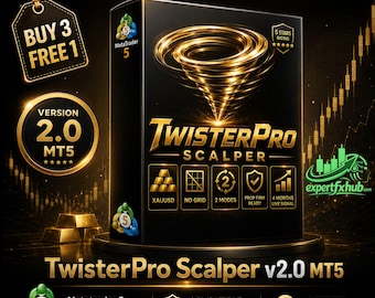 v2.0 TwisterPro Scalper EA MT5 Gold EA Metatrader MQL5 MT5 Expert Adviser Unlimited, Forex Gold Algo Trading Bot, Ftmo Prop Firm Challenge