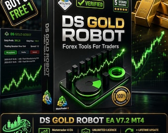 v7.2 DS Gold Roboter MT4 EA für XAUUDS Metatrader MQL4 Expert Adviser Unlimited, Forex Algo Trading Bot, Ftmo Prop Firm Challenge