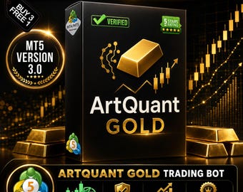 v3.0 ArtQuant Gold EA Gold Roboter Metatrader MT5 Expert Adviser unbegrenzt, Forex Algo Trading Bot, Ftmo Prop Firm Challenge