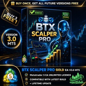 v3.0 BTX Scalper Pro EA Metatrader MQL5 MT5 Expert Advisor illimité, bot de trading Forex Gold XAUUSD Algo, défi entreprise ftmo prop