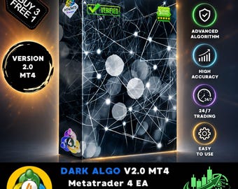 v2.0 Dark Algo Forex Roboter MT4 EA für Metatrader MQL4 Expert Adviser Unlimited, Algo Trading Bot, Ftmo Prop Firm Challenge, EURUSD + GBUSD