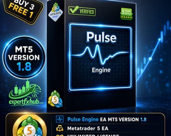v1.8 Pulse Engin EA Metatrader MQL5 MT5 Expert Adviser unbegrenzt, Forex Gold XAUUSD Algo Trading Bot, Ftmo Prop Firm Challenge