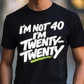 Forty and Fabulous PNG, I'm Not 40 I'm Twenty Twenty SVG, 40th Birthday SVG, Funny 40th Birthday Shirt Design, Cricut Cut File product logo