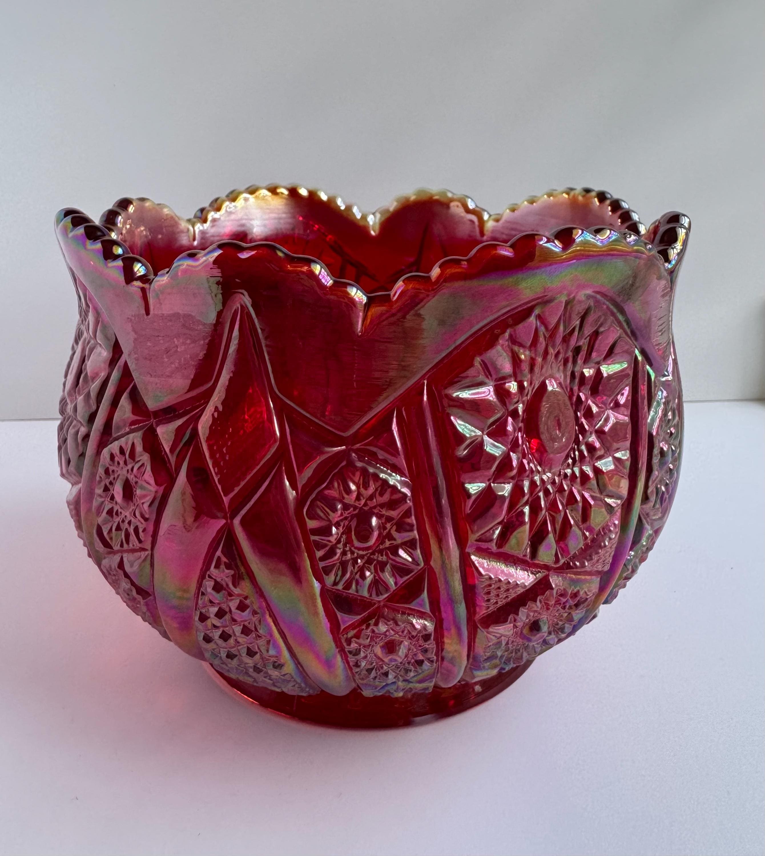ヴィンテージ インディアナグラス　カーニバルグラス Indiana Heirloom Carnival Glass - Etsy