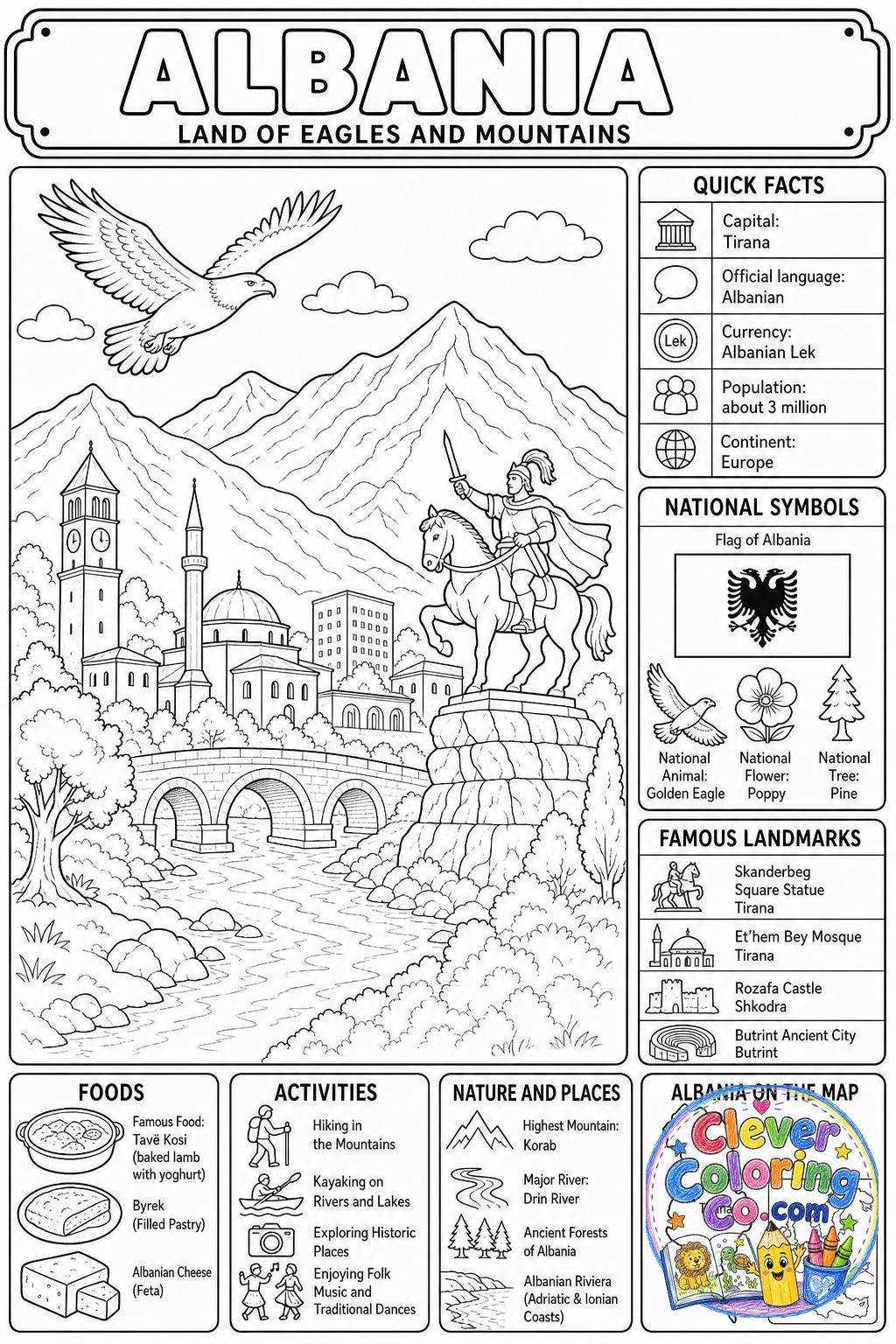 Fun Facts & Colouring - Countries of Europe ( 47 Pages ) - Etsy