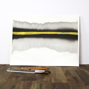 original minimalist ink painting with gold 36 x 26 cm image 5