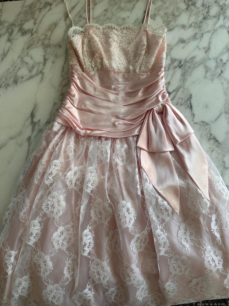 Vintage 1980s Glenrob Prom Cocktail Dress Etsy