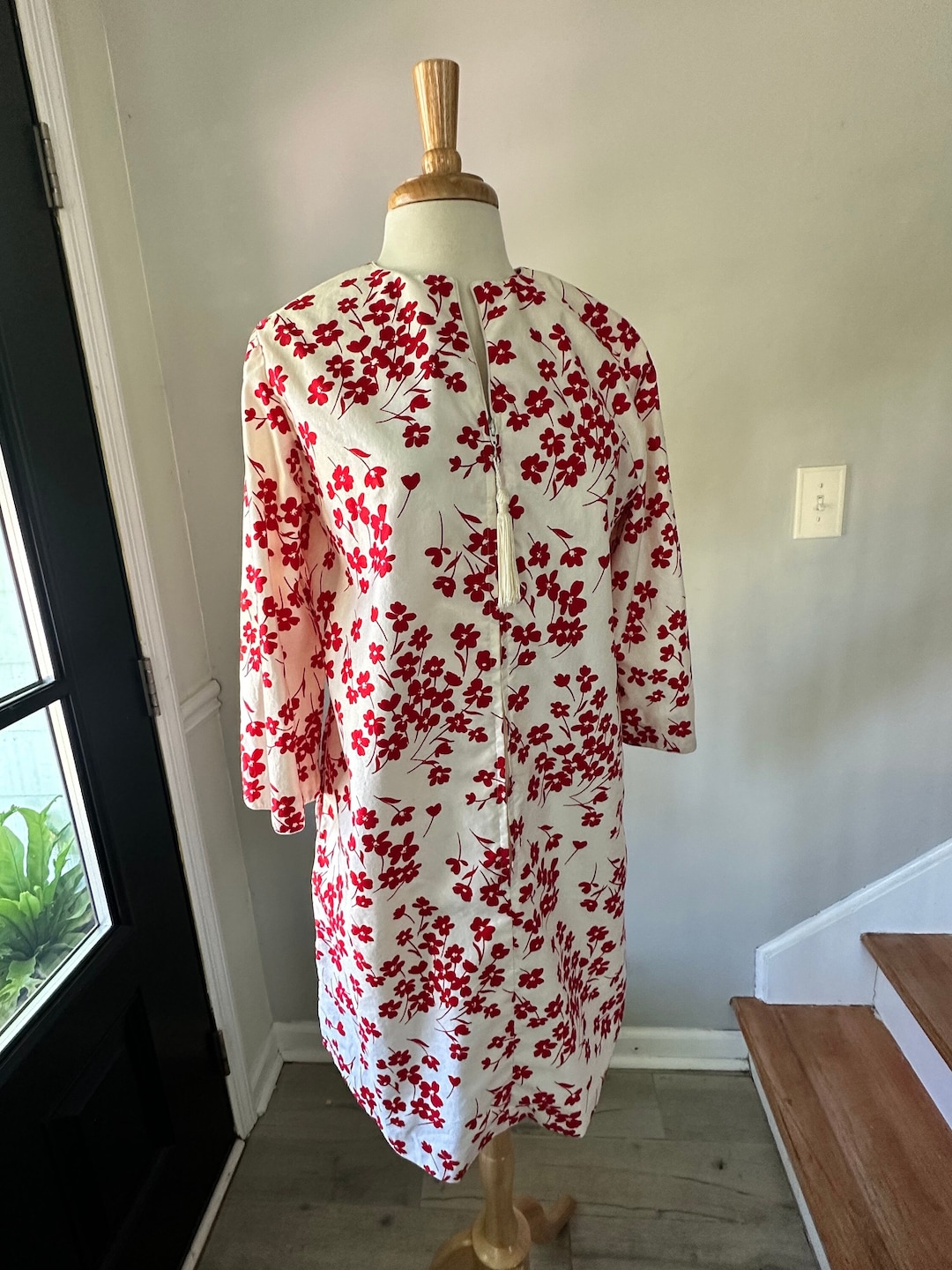70s leopard muumuu dress -  david brown california