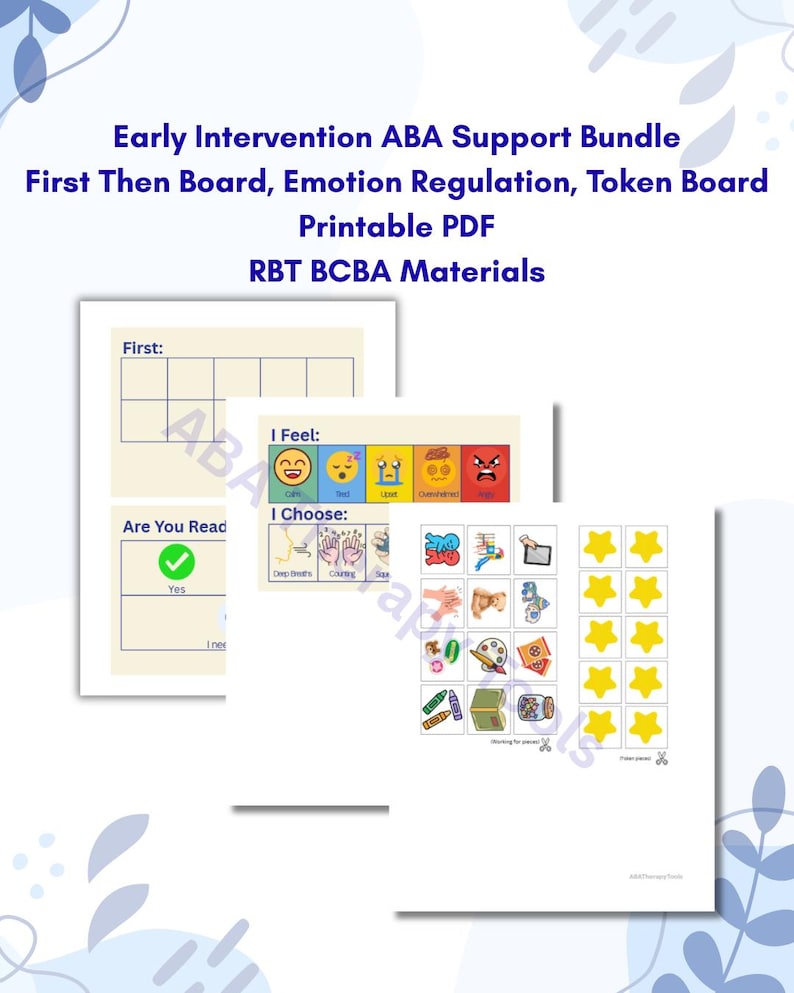 Early Intervention ABA Visual Support Bundle - Etsy
