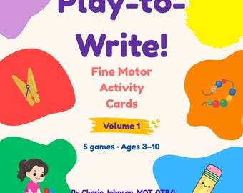 Tarjetas de actividades de motricidad fina para niños / Juegos imprimibles con respaldo de terapeutas ocupacionales / Preparación para la escritura a mano (3-10 años) / Actividades para mejorar el agarre del lápiz / Descarga instantánea